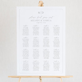 Monogram 16 Tafels Vind Je Plaats Zitplaatsindelin Poster