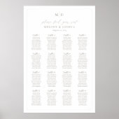 Monogram 16 Tafels Vind Je Plaats Zitplaatsindelin Poster (Voorkant)