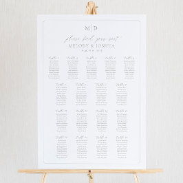 Monogram 17 Tafels Vind Je Plaats Zitplaatsenkaart Poster