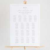 Monogram 17 tafels Vind uw zitplaatskaart Poster