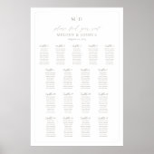 Monogram 17 tafels Vind uw zitplaatskaart Poster (Voorkant)