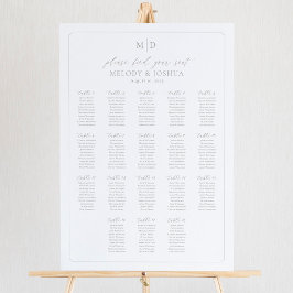 Monogram 18 tafels Vind uw zitplaatskaart Poster