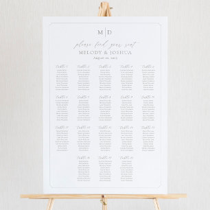 Monogram 18 tafels Vind uw zitplaatskaart Poster