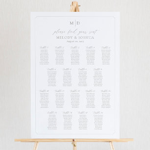 Monogram 18 tafels Vind uw zitplaatskaart Poster