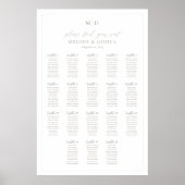 Monogram 18 tafels Vind uw zitplaatskaart Poster (Voorkant)