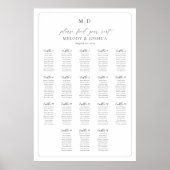 Monogram 18 tafels Vind uw zitplaatskaart Poster (Voorkant)