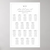Monogram 18 Tafels Zitplaatsindeling Poster (Voorkant)