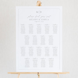 Monogram 18 Tafels Zitplaatsindeling Poster