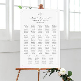 Monogram 19 Tafels Vind Je Plaats Zitplaats Chart Poster
