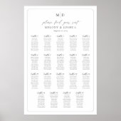 Monogram 19 Tafels Vind Je Plaats Zitplaats Chart Poster (Voorkant)
