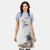 Monogram #1 Moeder Kerst Waterverf Gnome Schort (Gedragen)