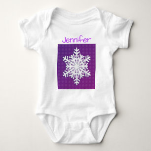 Monogram 2022 Hallo Winter Vakantie Sneeuwvlok Romper