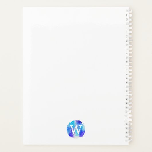 Monogram 2022 Waterverf van legant Planner (Achterkant)