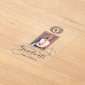 Monogram 2025 Afstuderen Fotoaankondiging Acryl Uitnodigingen (Laagn)