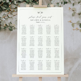 Monogram 20 Tafels Stoelenkaart Vind Je Plaats Poster