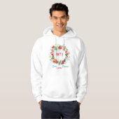 Monogram 20XX Hallo Winter Vakantiepatroon Hoodie (Voorkant volledig)