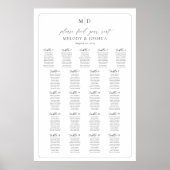 Monogram 21 Tafels Stoelenkaart Poster (Voorkant)