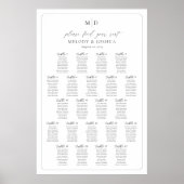 Monogram 22 Tafels Vind Je Plaats Zitplaats Chart Poster (Voorkant)