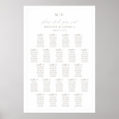 Monogram 22 Tafels Vind Je Plaats Zitplaats Chart Poster (Voorkant)