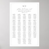 Monogram 23 tafels Vind uw zitplaatskaart Poster (Voorkant)