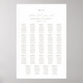 Monogram 24 Tafels Vind Uw Stoel Zitplaatsindeling Poster (Voorkant)