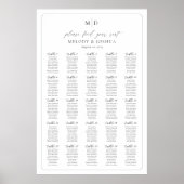 Monogram 25 tafels Vind uw zitplaatskaart Poster (Voorkant)