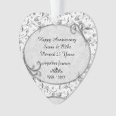 Monogram 25th Wedding Anniversar Keepomwille Ornam Ornament (voorkant)