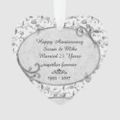 Monogram 25th Wedding Anniversar Keepomwille Ornam Ornament (voorkant)