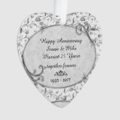 Monogram 25th Wedding Anniversar Keepomwille Ornam Ornament (voorkant)