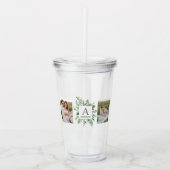 Monogram 2 Foto's | Gepersonaliseerd Lijst Grieken Acryl Drinkbeker (Voorkant)