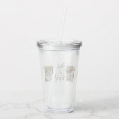 Monogram 2 Foto's | Gepersonaliseerd Lijst Grieken Acryl Drinkbeker (Achterkant)
