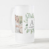 Monogram 2 Foto's | Gepersonaliseerd Lijst Grieken Matglas Bierpul (Voorkant links)