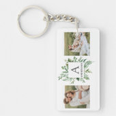 Monogram 2 Foto's | Gepersonaliseerd Lijst Grieken Sleutelhanger (Voorkant)