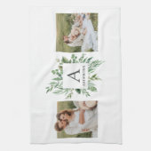 Monogram 2 Foto's | Gepersonaliseerd Lijst Grieken Theedoek (Verticaal)