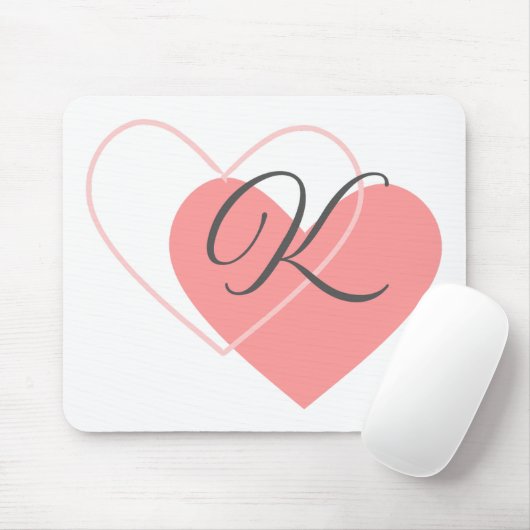 Monogram 2 harten muismat (Met muis)