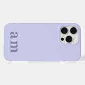 Monogram 2 Initialen Heather Blauwe Minimalistisch iPhone Hoesje (Achterkant horizontaal)
