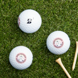 Monogram 2-initialen vrouwelijk roze golfballen