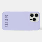Monogram 3 Initialen Heather Blauwe Minimalistisch iPhone Hoesje (Achterkant horizontaal)