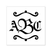 Monogram 3 letter Initialen sticker Zelfinktende Stempel (Design)