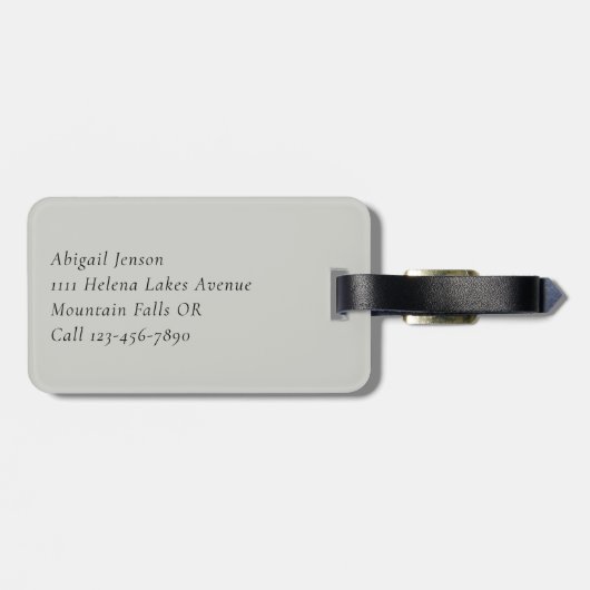 Monogram 3D Butterfly Spring Garden Floral Bagagelabel (Achterkant horizontaal)