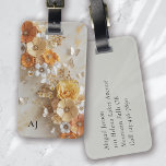 Monogram 3D Butterfly Spring Garden Floral Bagagelabel<br><div class="desc">Versterk uw bagage met dit persoonlijke ontwerp dat perfect is voor reizigers</div>