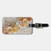 Monogram 3D Vlinder Lente Tuin Bloem Bagagelabel (Voorkant horizontaal)