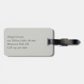 Monogram 3D Vlinder Lente Tuin Bloemen Bagagelabel (Achterkant horizontaal)