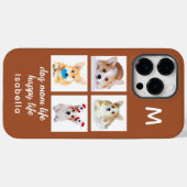 Monogram 4 Foto Collage | Dog Mam Life Happy Life Case-Mate iPhone Case (Achterkant (horizontaal))