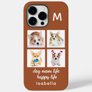Monogram 4 Foto Collage Hond Moeder Leven Gelukk Case-Mate iPhone 14 Pro Max Hoesje