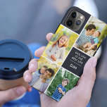 Monogram 4 Foto Pap Life is het beste leven blauw Case-Mate iPhone Case<br><div class="desc">Voeg uw initialen en 4 foto's aan dit aangepaste iPhoneGeval toe. Het fotomalplaatje is opstelling voor u om uw afbeeldingen toe te voegen die met de klok mee van het hoogste recht werken. De vader citeert: "Pap Life is het Beste Leven" gevolgd door de initialen van vader - die allemaal...</div>