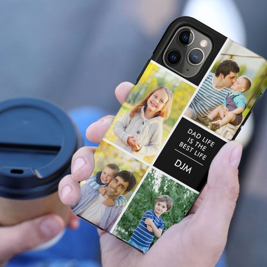Monogram 4 Foto Papa Leven is het Beste Leven Zwar Case-Mate iPhone Case