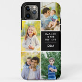 Monogram 4 Foto Vader Leven is het Beste Leven Zwa Case-Mate iPhone Case (Achterkant)