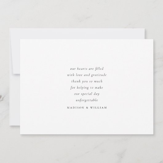 Monogram 4 Foto Weddenschap Bedankkaart (Achterkant)