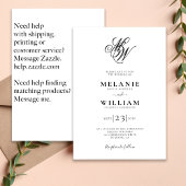 Monogram 4 Foto Weddenschap Kaart